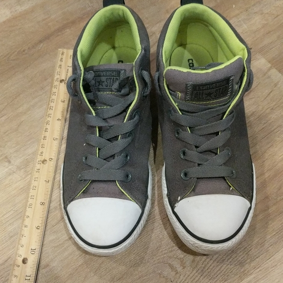 Converse lime and grey size 5 youth